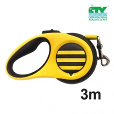 AIWO HONEY BEE RETRACTABLE DOG LEASH WITH LIGHT 3M YELLOW